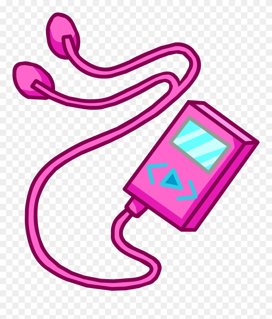 Earbuds Clipart Mp3 - Mp3 Player Club Penguin - Png Download