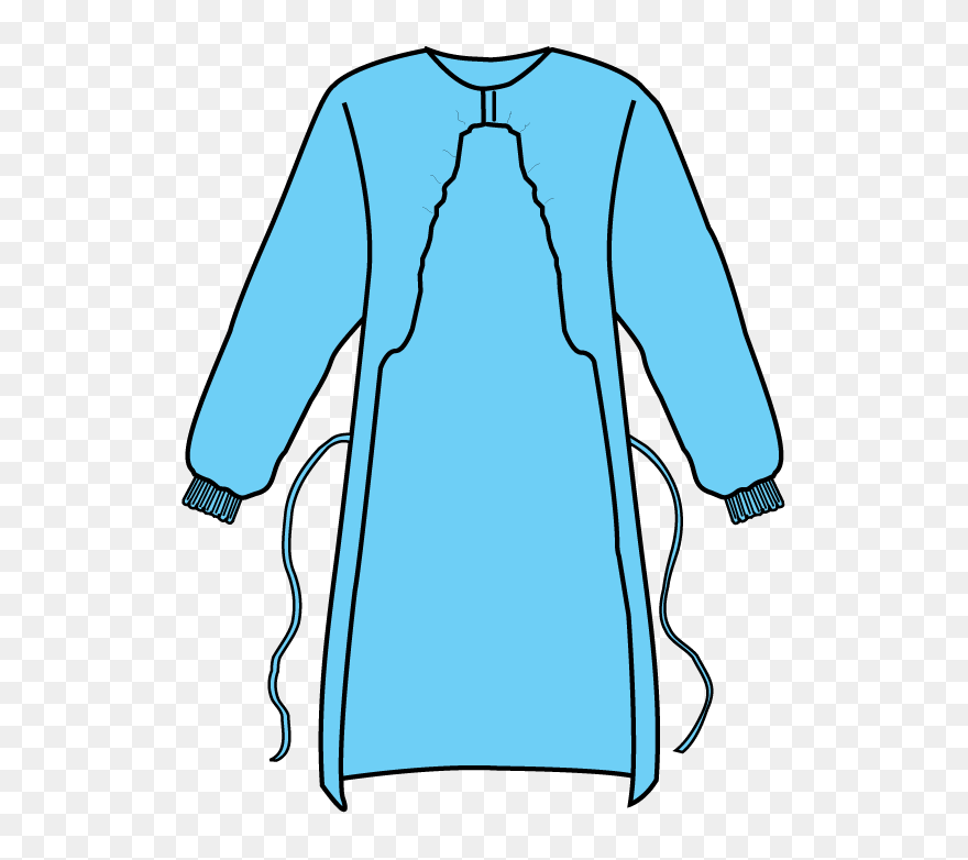 Hospital Ppe Gown Clip Art - Png Download