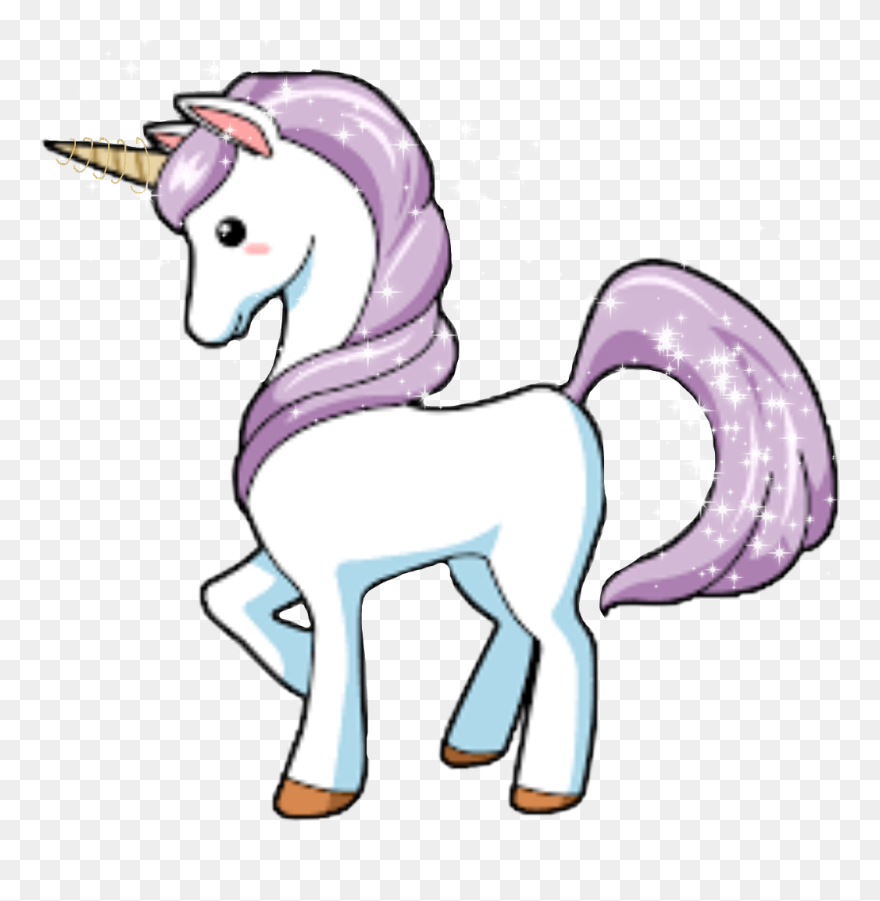 #unicorn #loveit #sparkle #pink #gold #freetoedit - Unicorn Clipart - Png Download