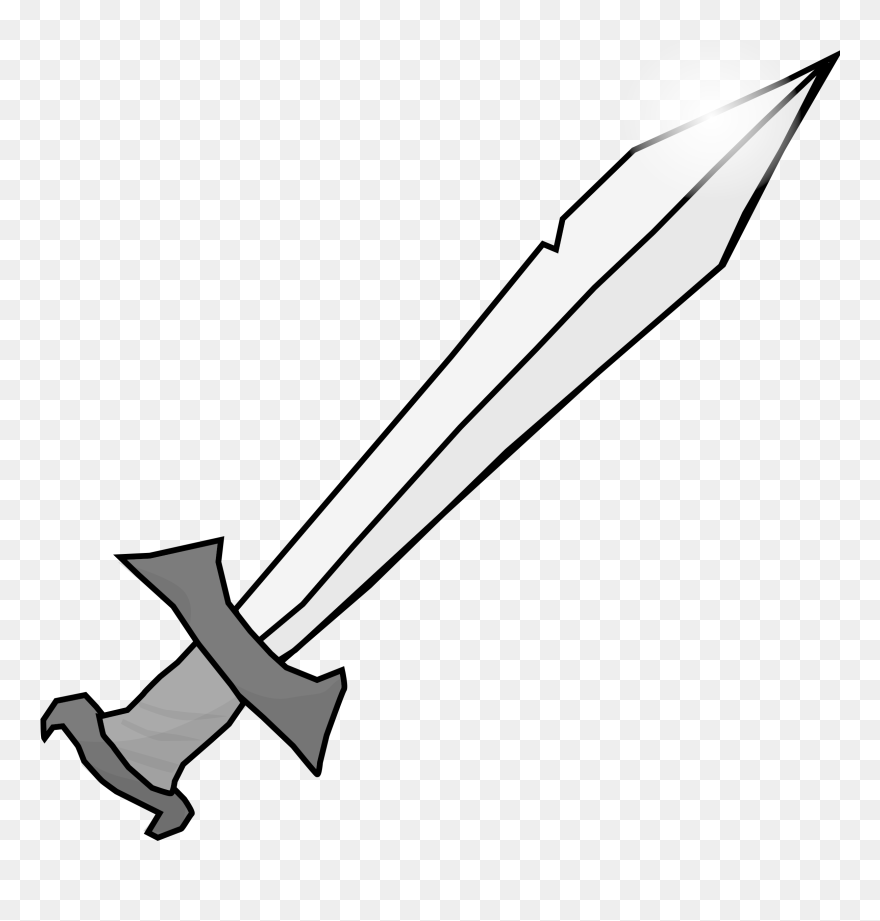 Clipart Sword Original - Sword Clipart Black And White - Png Download