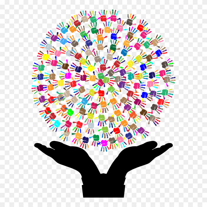 Tree With Hands Clipart - Png Download