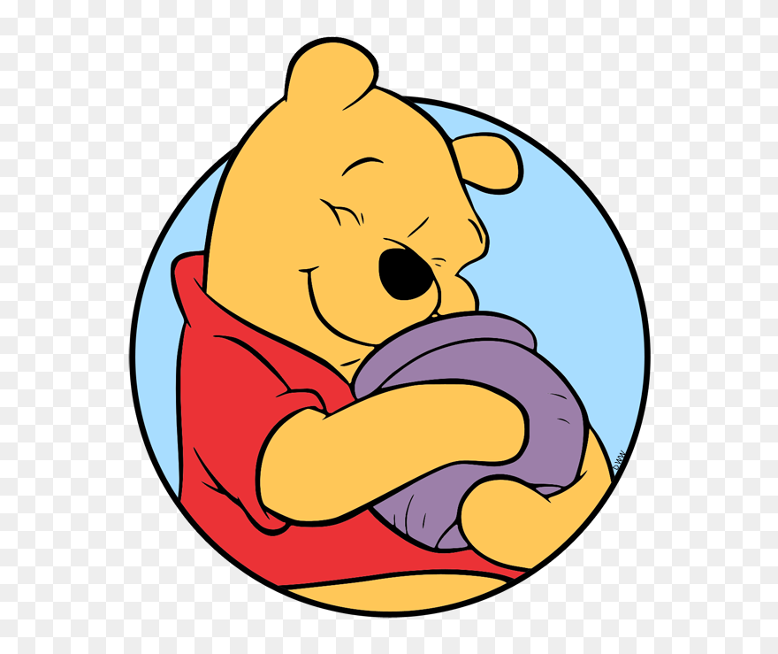 Download Transparent Honey Pot Png - Winnie The Pooh With Honey Pot