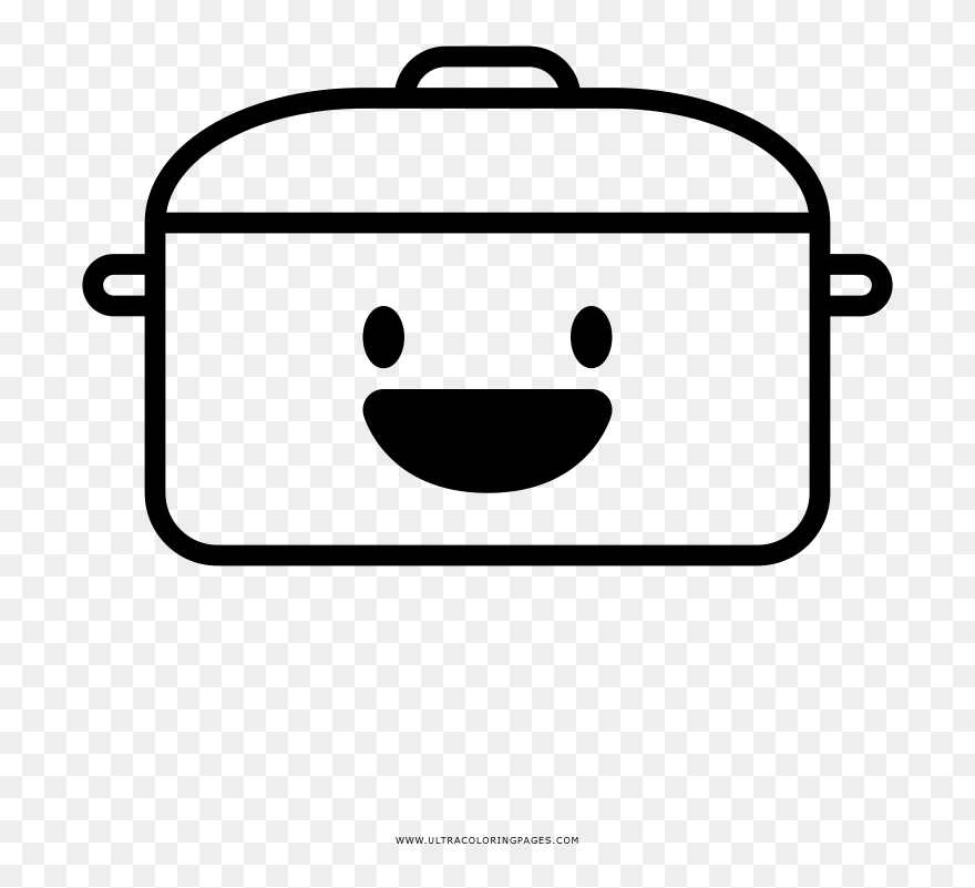 Cooking Pot Coloring Page - Panela Desenho Clipart