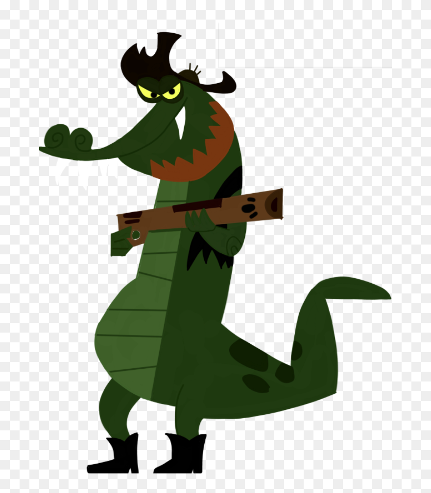 Samurai Jack Alligator - Cartoon Clipart
