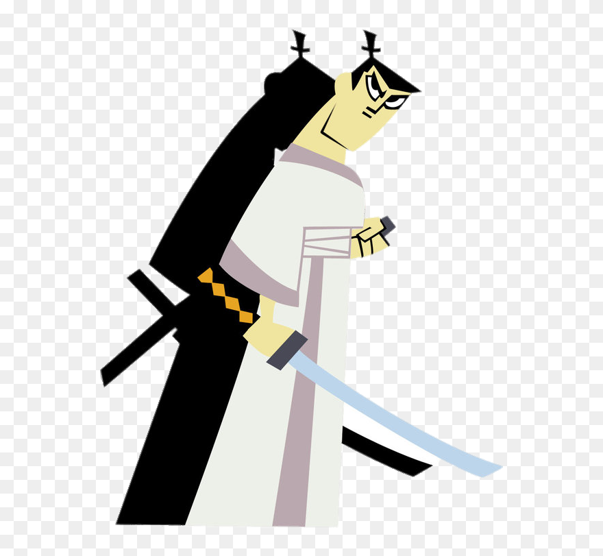 Samurai Jack With Shadow - Samurai Jack Clipart