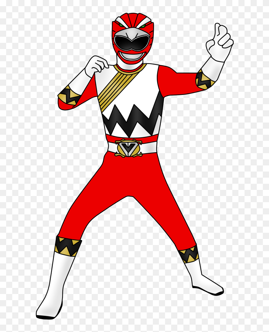 Transparent Ranger Clipart - Red Power Ranger Svg - Png Download