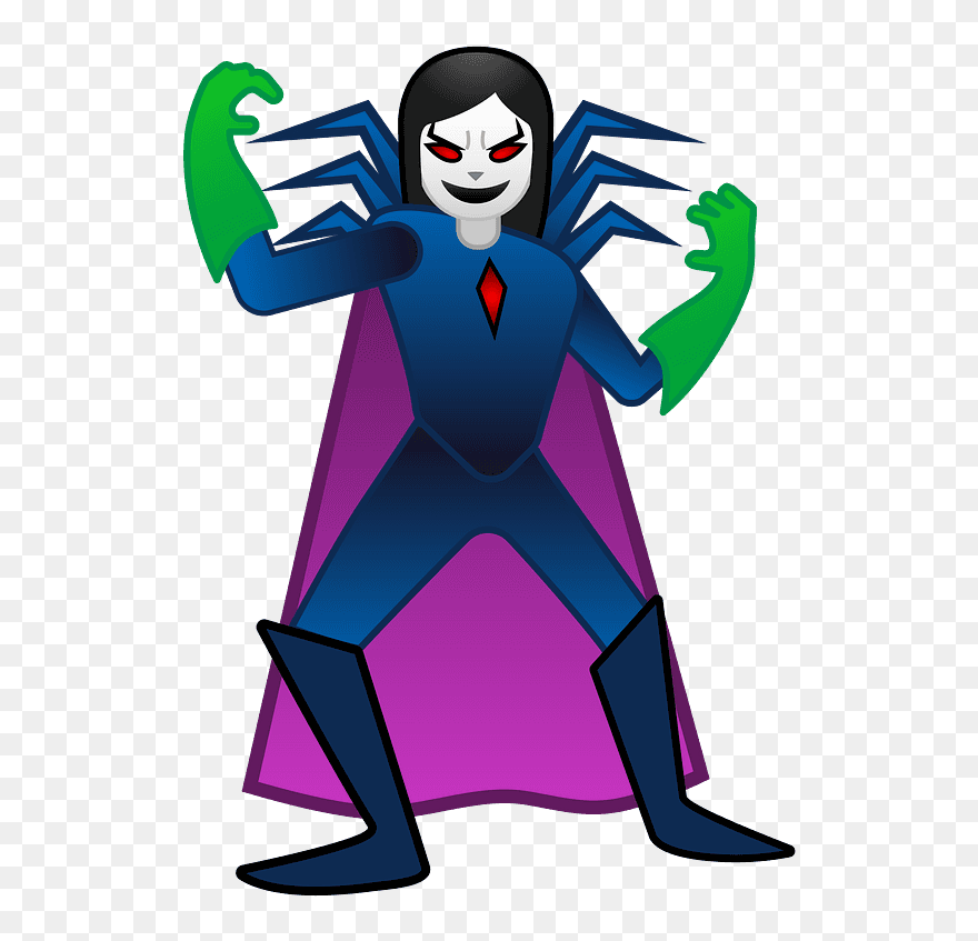 Woman Supervillain Emoji Clipart - Man Supervillain Emoji - Png Download