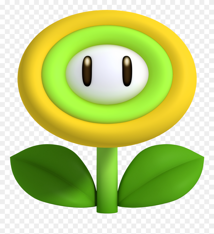 Mario Clipart Yellow Star - Flower Mario Power Ups - Png Download