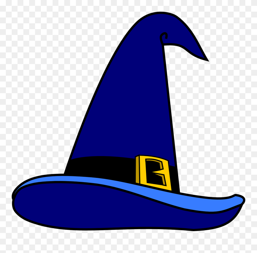 Blue Magic Girls Hat Clipart - Clip Art Wizard Hat - Png Download