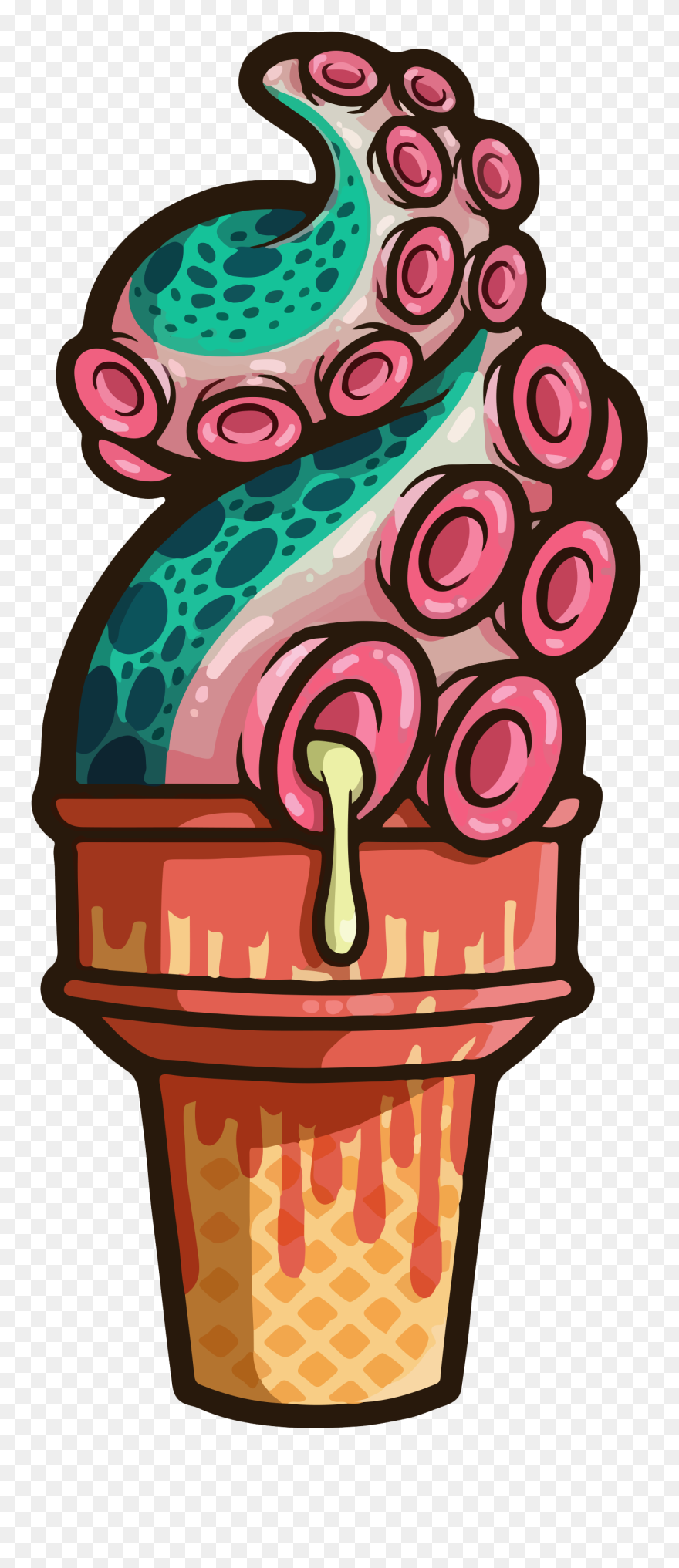 Tentacles Ice Cream Clipart