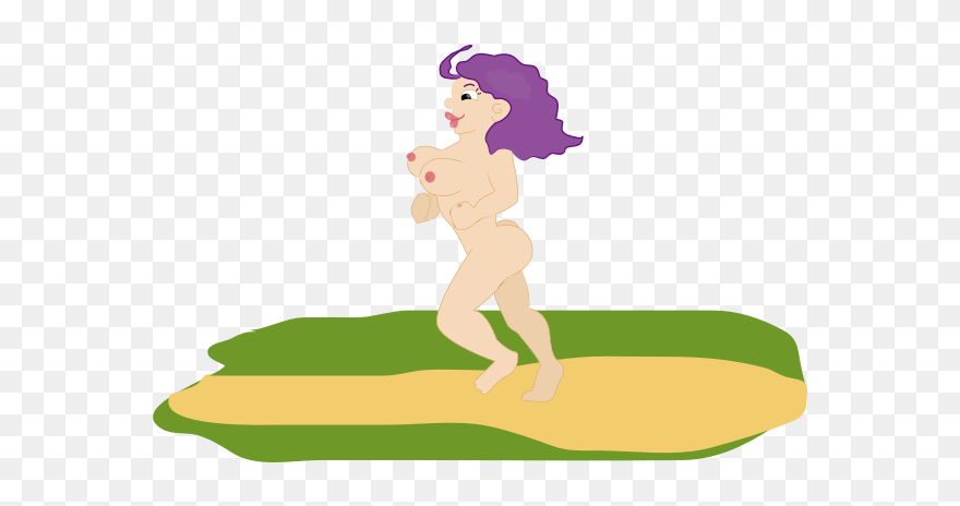 Cartoon Naked Jogger - Girl Cartoon Naked Clipart