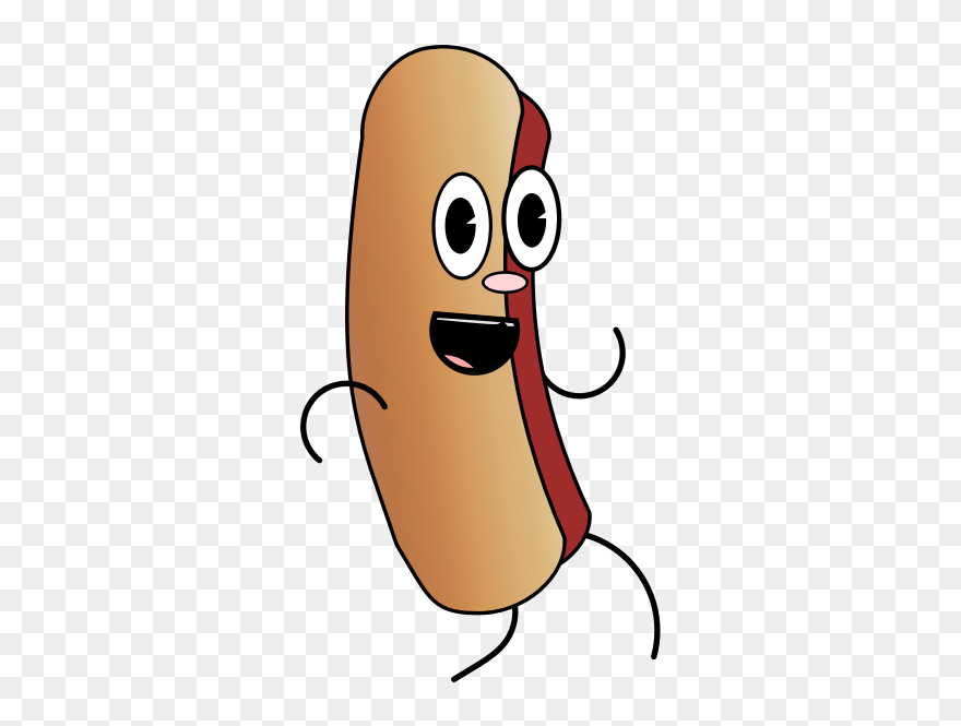 Nose,artwork,beak - Hot Dog Bun Funny Clipart