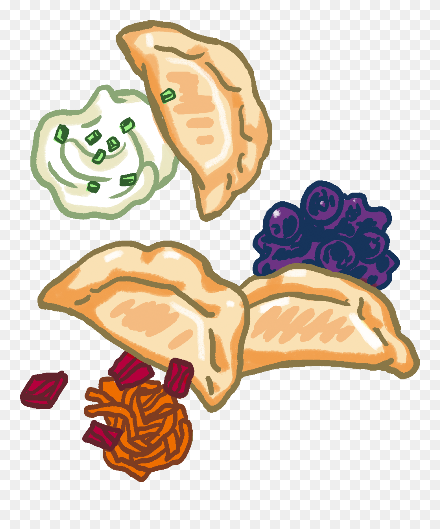 Transparent Pierogi Clipart - Clipart Perogies Png