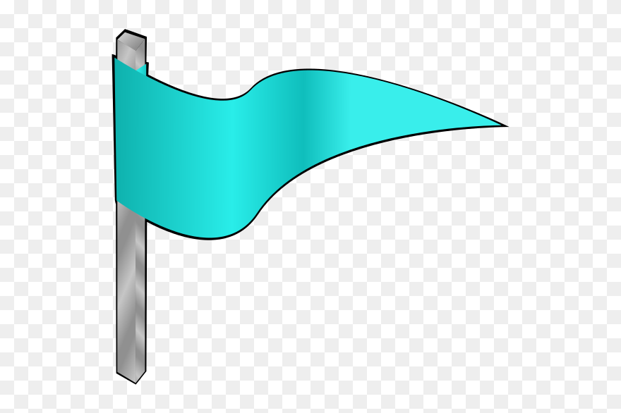 Waving Light Blue Flag Svg Clip Arts - Flag - Png Download