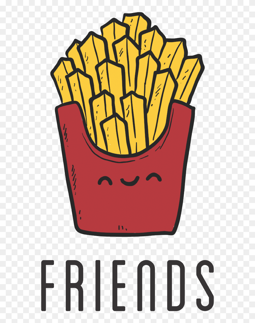 Desenho De Batata Frita Kawaii Clipart