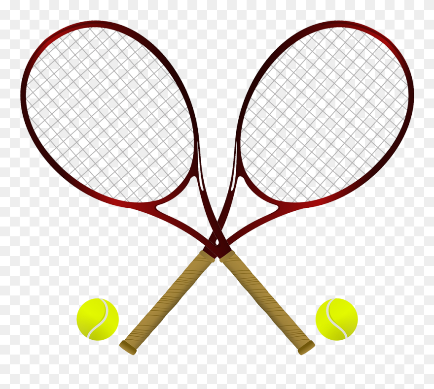 Collection Of Free Tennis Drawing Sports Equipment - Tennis Racket And Ball Png Clipart