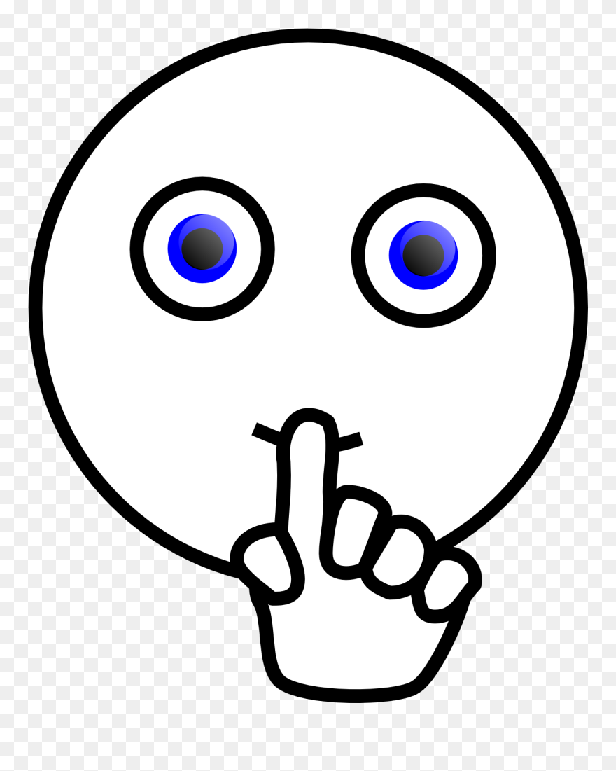 Quiet Clip Art Free Download Vakanzi Clipart - Shhh Black And White Clipart - Png Download