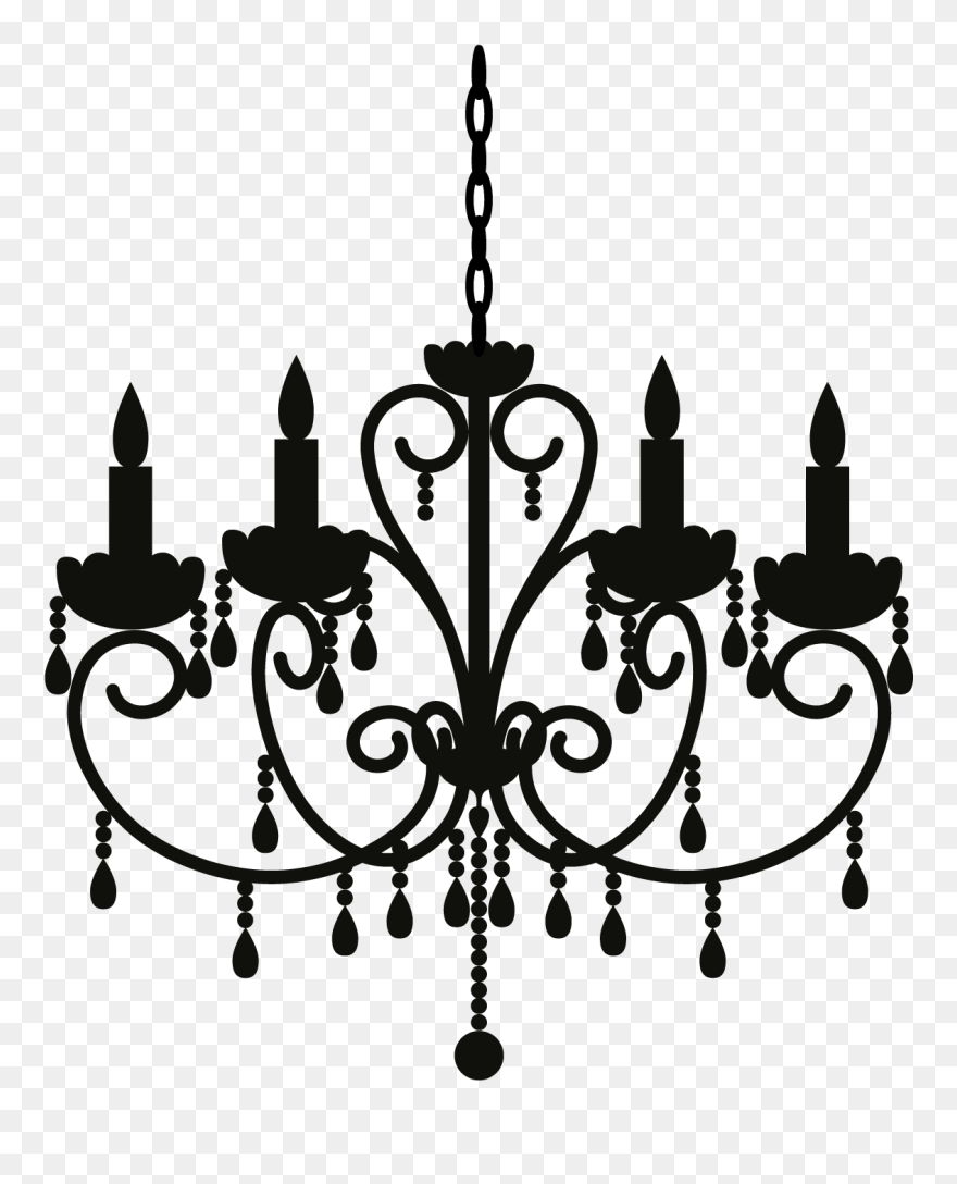 Vector Graphics Clip Art Chandelier Royalty-free Image - Chandelier Silhouette Png Transparent Png