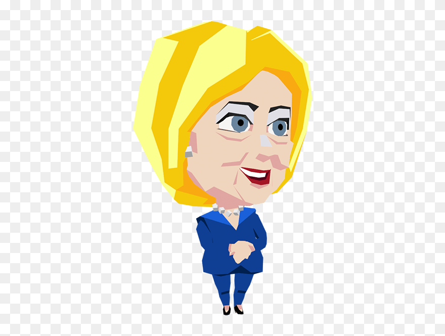 Hillary Clinton Caricature - Cartoon Clipart