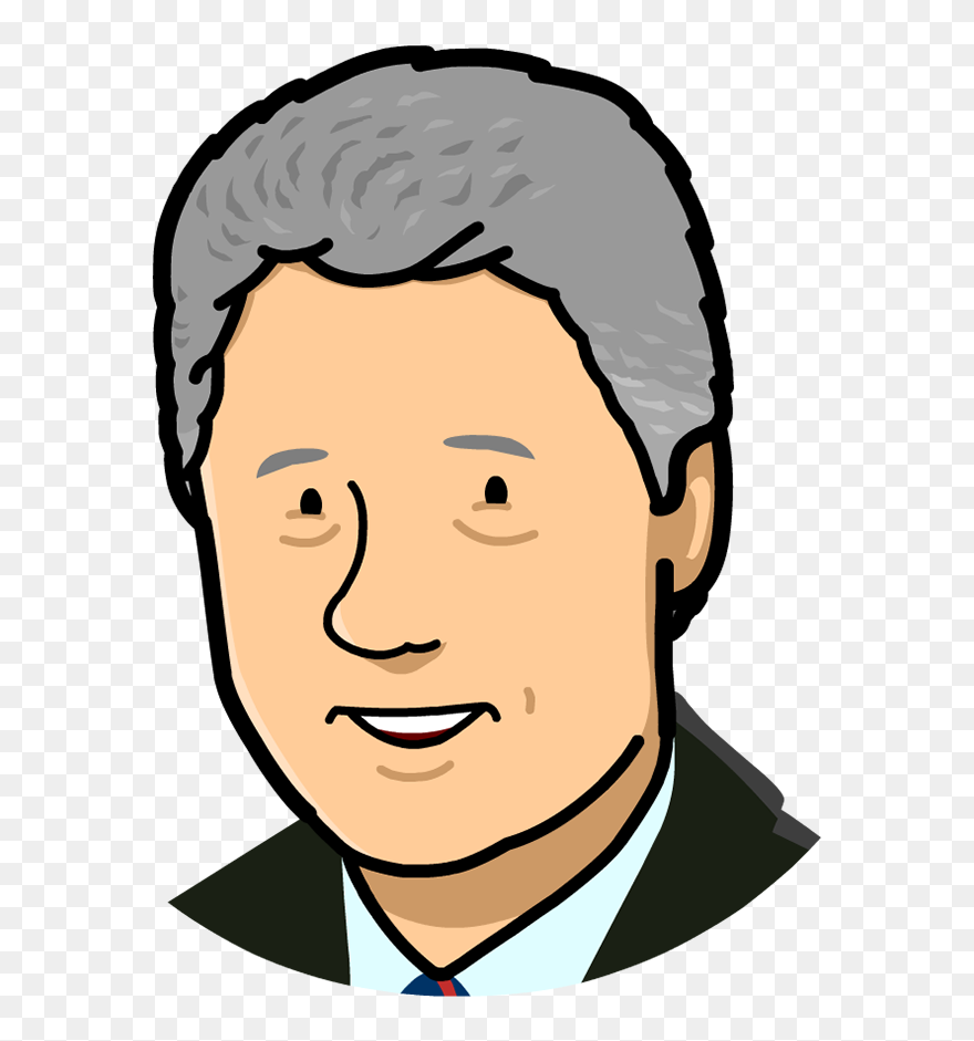 Bill Clinton-s Face Clipart Clip Transparent Stock - Bill Clinton Brainpop - Png Download