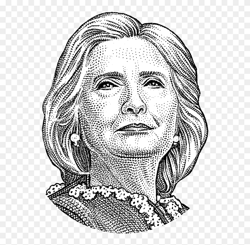 United Art Photography States Hillary Monochrome Clinton - Sketch Of Hillary Clinton Clipart