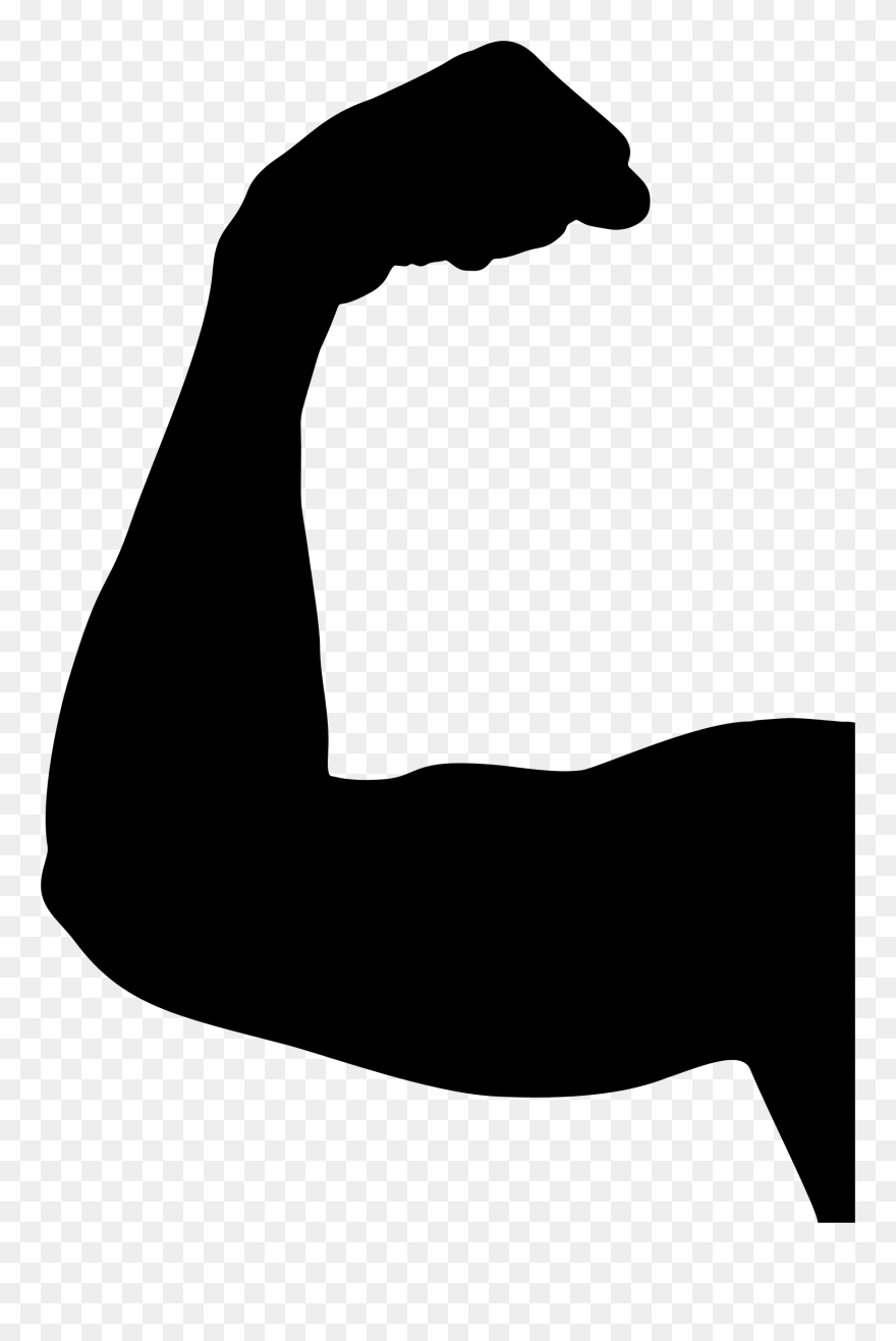 Biceps Finger Silhouette Clip Art Drawing - Biceps Png Transparent Png