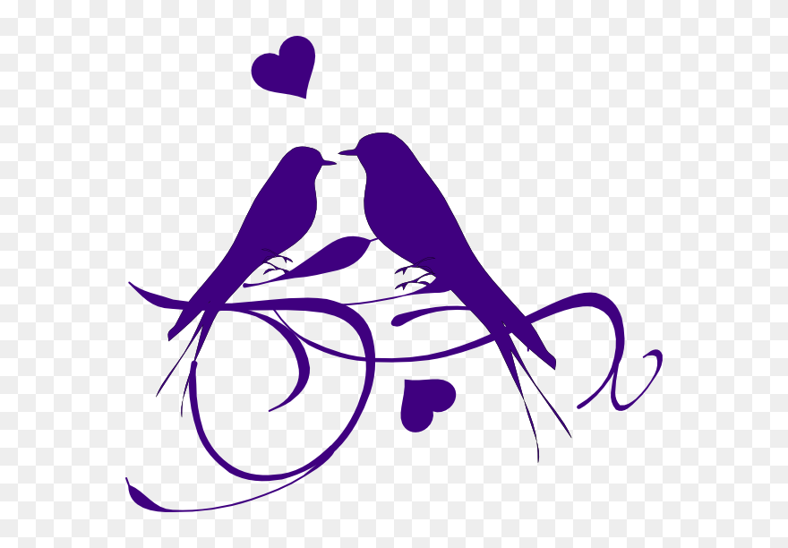 Coloring Book Drawing Clip Art - Purple Wedding Clip Art - Png Download