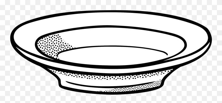 28 Collection Of Plate Drawing Png - Plate Black And White Clipart