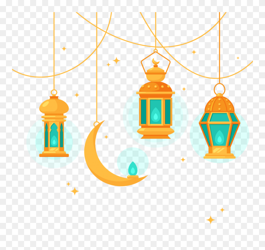 Chandelier Vector Png Free - Islamic Lantern Vector Png Clipart
