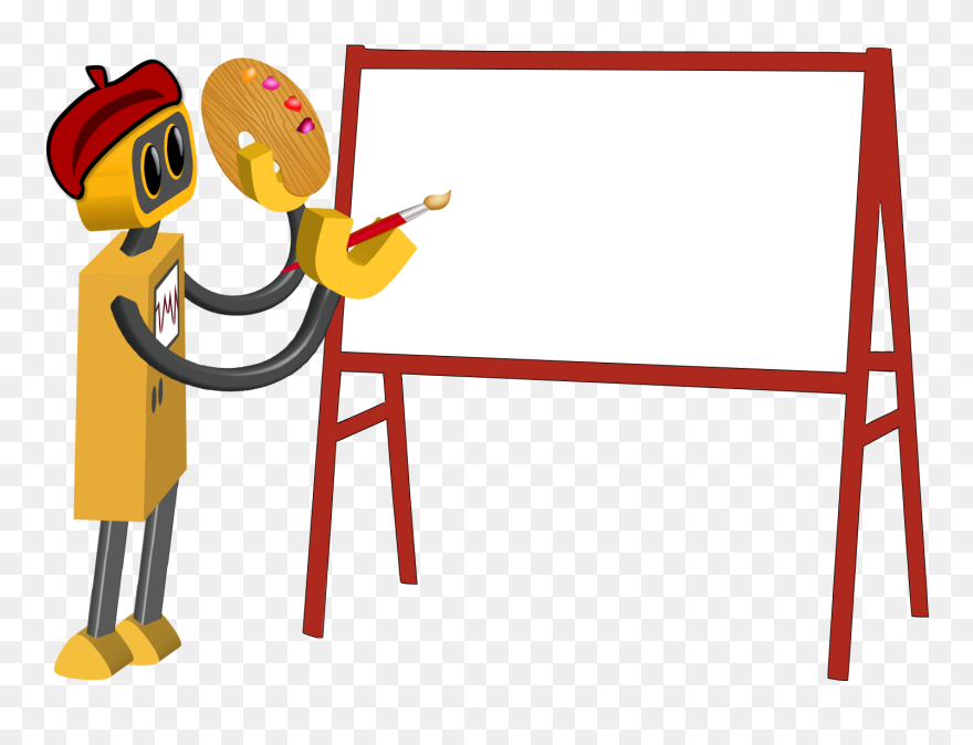 Transparent Screen Time Clipart - Easel Cartoon Png