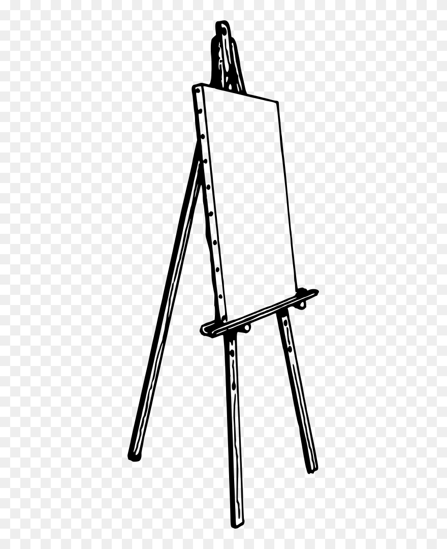 Onlinelabels Clip Art - Clip Art Black And White Easel - Png Download