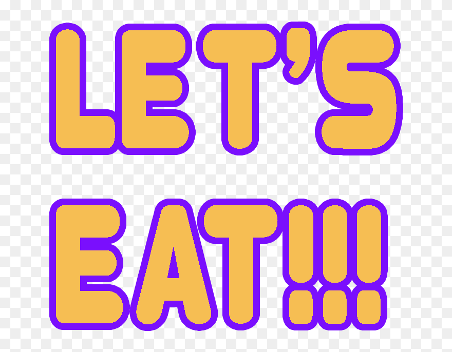 Lbt"s Text Yellow Font Purple Line - Let's Eat Clipart - Png Download