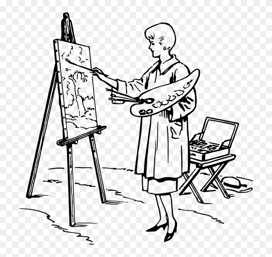 Art,artwork,shoe - Artist Clipart Black And White - Png Download