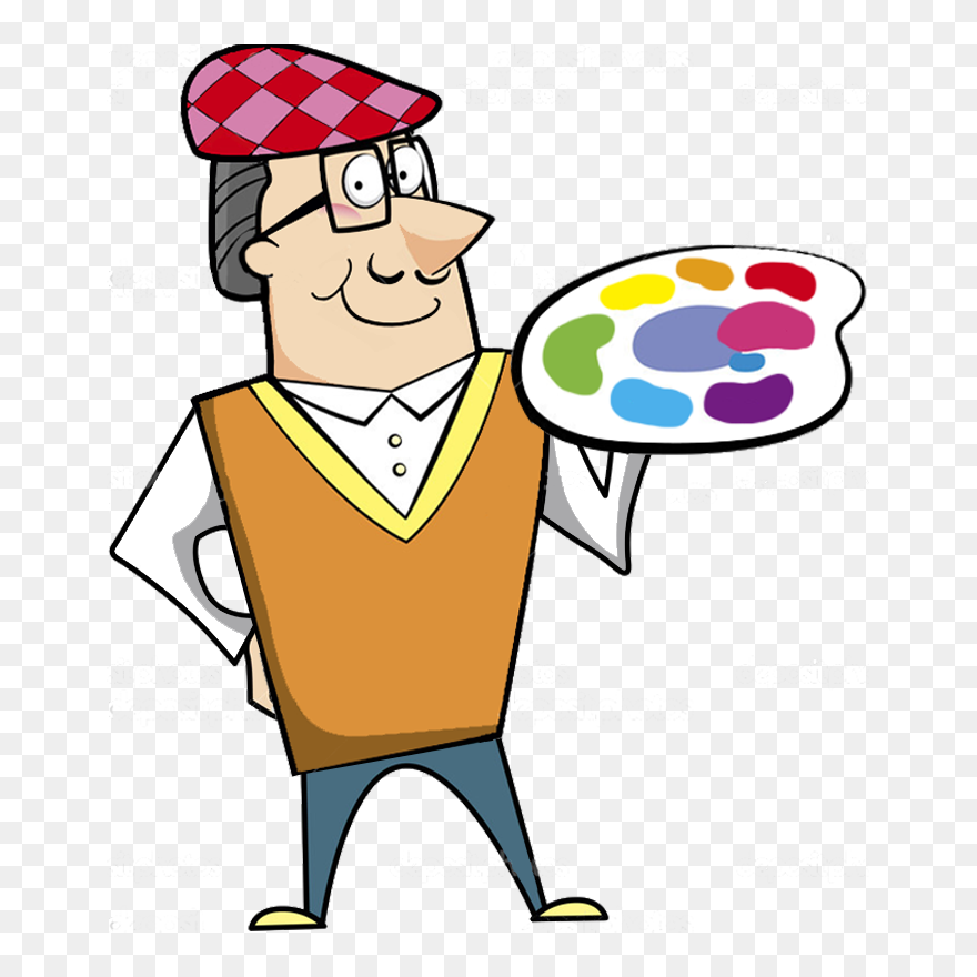 Drawing Clipart Easel Canvas Clip Art - Artista Pintor Png Transparent Png