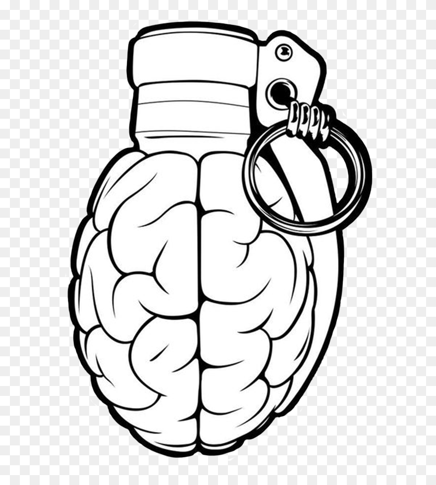 Transparent 4head Png - Brain Grenade Clipart