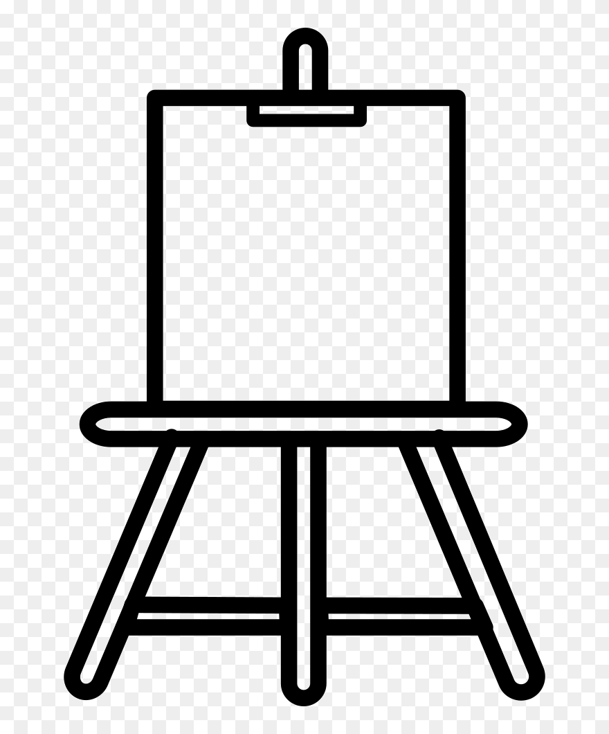 Paint Easel Outline Artistic Tool - Easel Outline Clipart