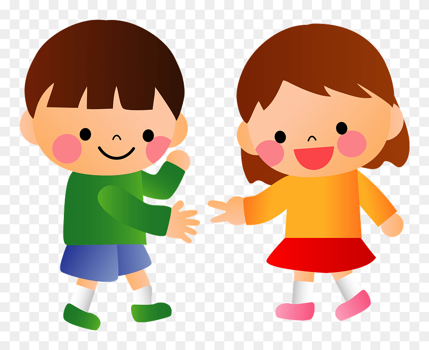Rock Paper Scissors Children Clipart - 子供 遊ぶ イラスト 無料 - Png Download