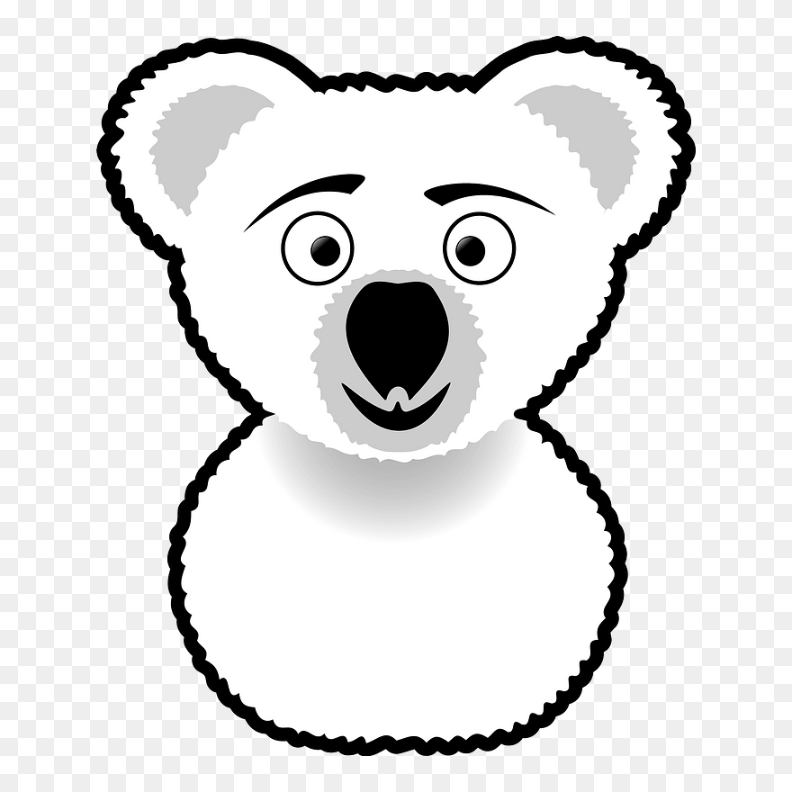 Koala Line Art Clipart - Koala Clip Art - Png Download