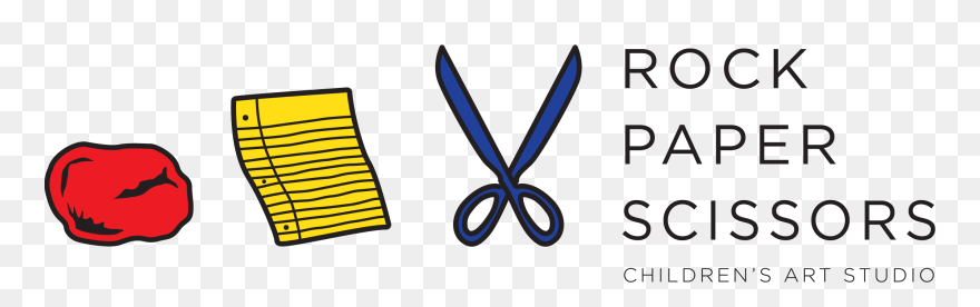 Rock Paper Scissors Children"s Art Studio Clipart