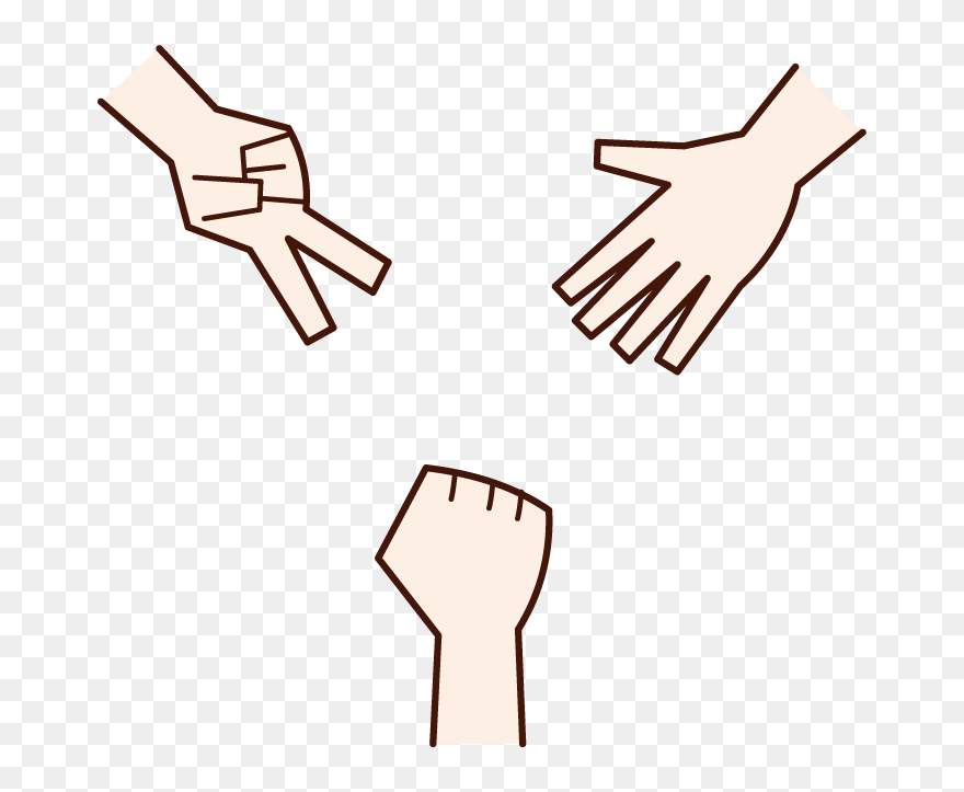 Illustration Of The Hand Of The Rock Paper Scissors Clipart