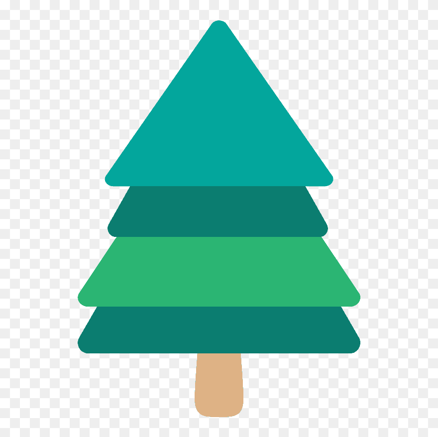 Evergreen Tree Emoji Clipart - Christmas Tree - Png Download