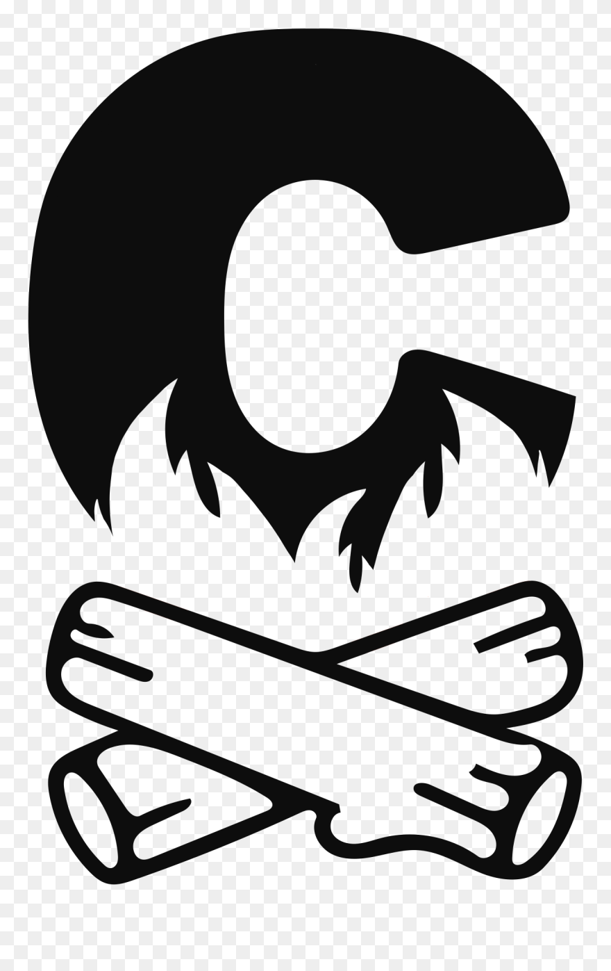Camp Fire Clip Art Black And White - Png Download