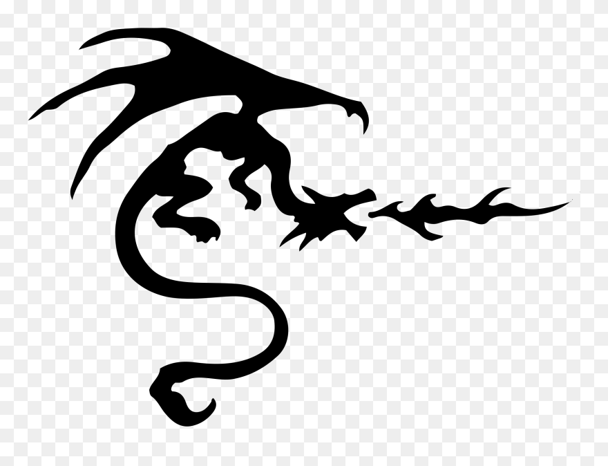 Tribal Dragon Png - Transparent Tribal Flames Silhouette Clipart