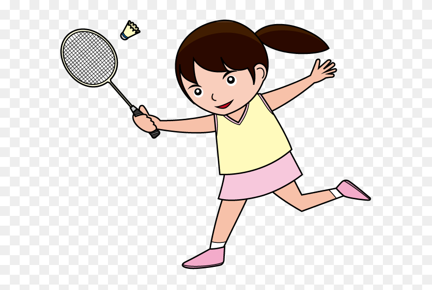 バドミントン07 ストローク の無料イラスト - Badminton Clipart