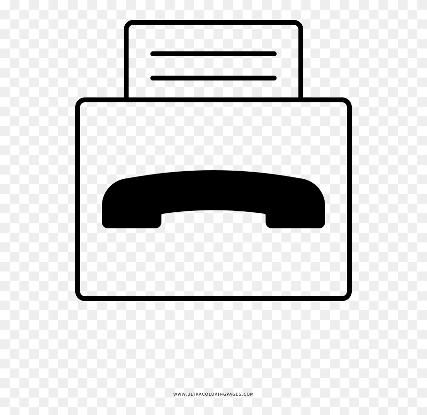 Fax Machine Coloring Page Clipart