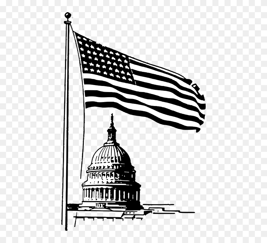 Capitol Washington Dc Flag - Washington Dc Png Clipart