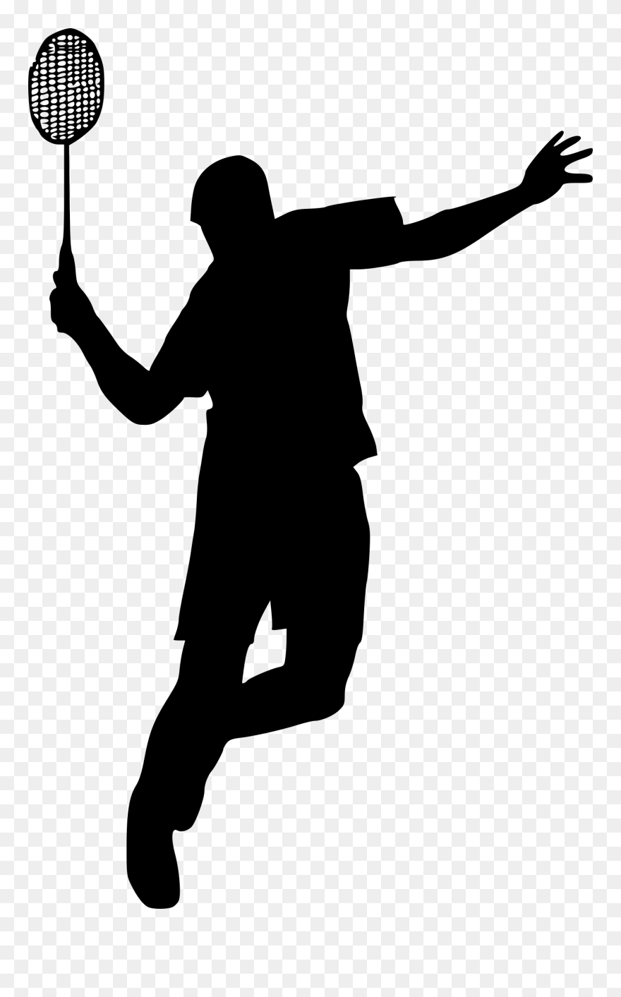 Silhouette Badminton Sport Basketball - Badminton Player Silhouette Png Clipart