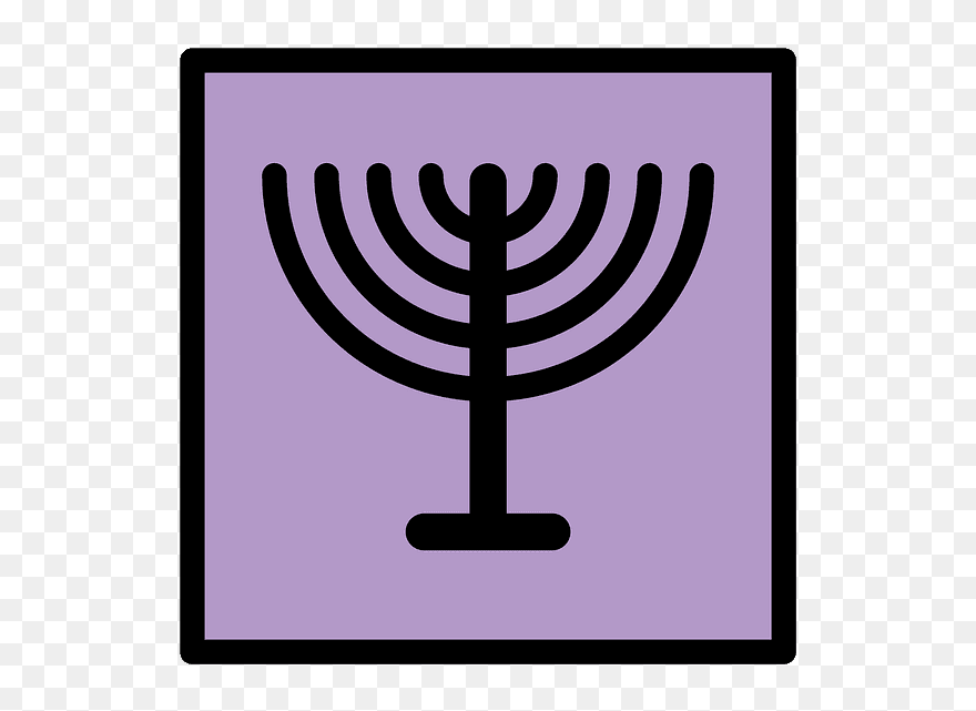 Menorá Clipart - Menorah Stencil - Png Download