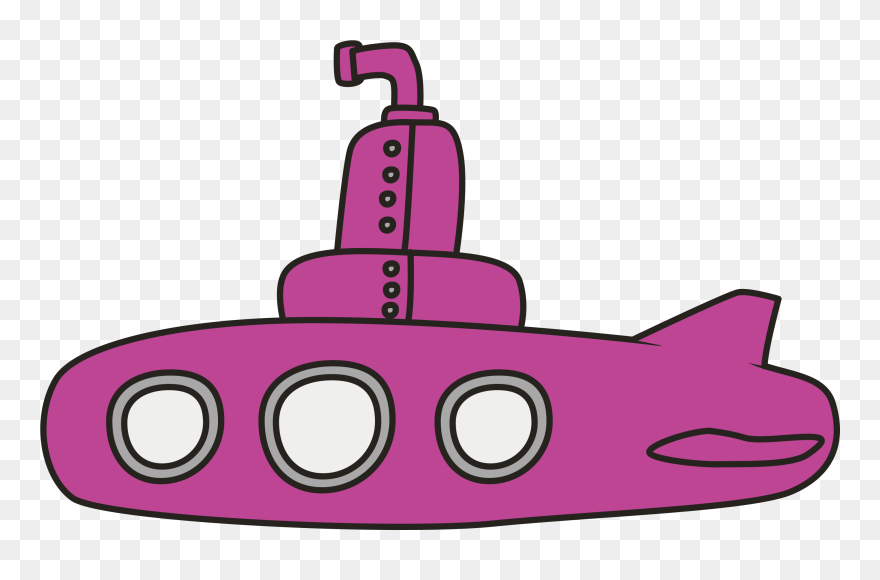 Purple Submarine Clipart - Png Download