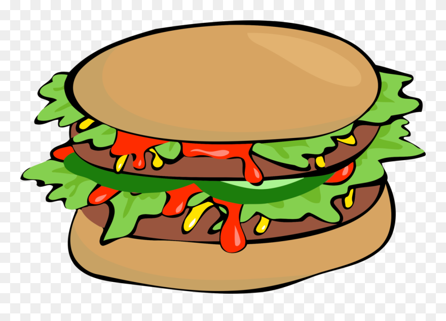 Hamburger,food,artwork - Hamburger Clipart